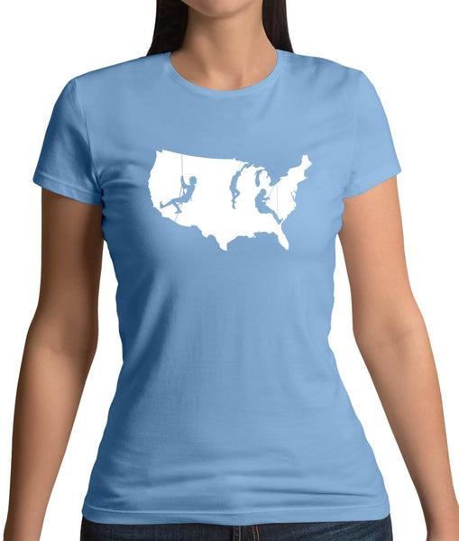 USA Climbing Womens T-Shirt
