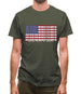 Usa Barcode Style Flag Mens T-Shirt