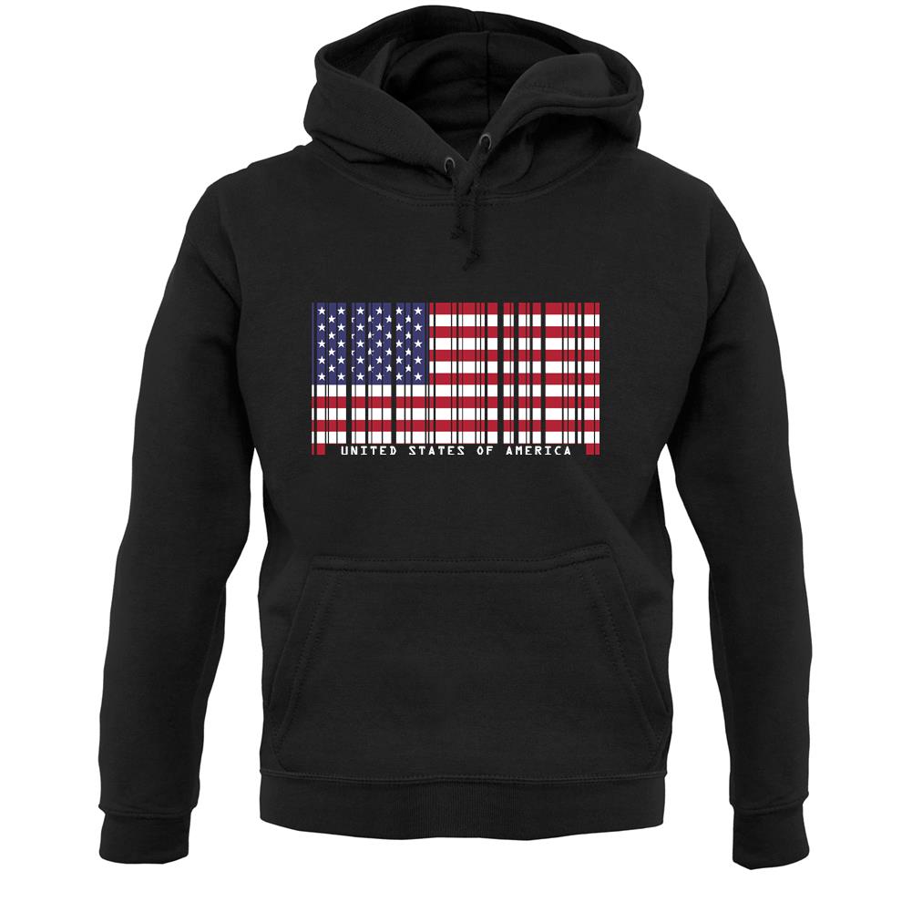 Usa Barcode Style Flag Unisex Hoodie