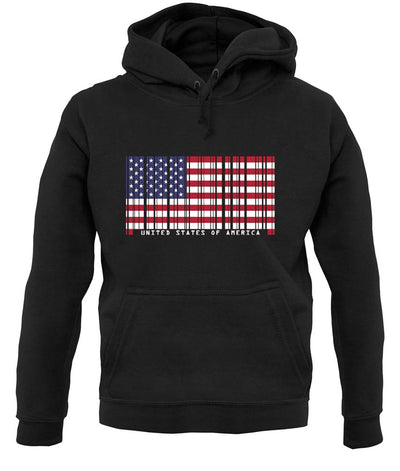 Usa Barcode Style Flag unisex hoodie