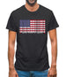 Usa Barcode Style Flag Mens T-Shirt