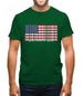 Usa Barcode Style Flag Mens T-Shirt