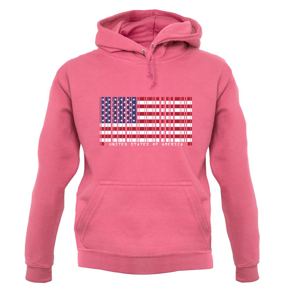 Usa Barcode Style Flag unisex hoodie