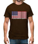 Usa Barcode Style Flag Mens T-Shirt