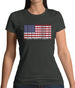 Usa Barcode Style Flag Womens T-Shirt