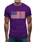 Usa Barcode Style Flag Mens T-Shirt