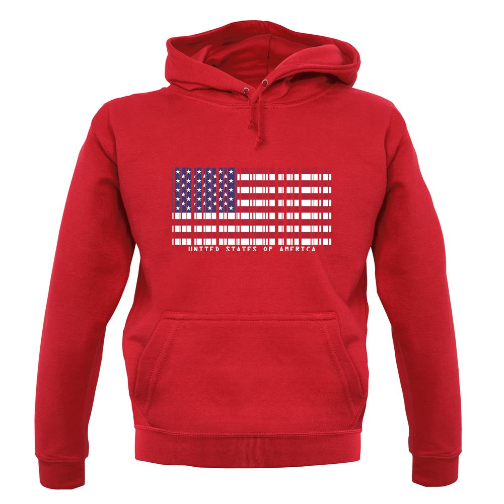 Usa Barcode Style Flag unisex hoodie