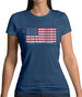 Usa Barcode Style Flag Womens T-Shirt