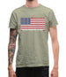 Usa Barcode Style Flag Mens T-Shirt