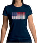 Usa Barcode Style Flag Womens T-Shirt