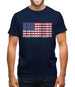 Usa Barcode Style Flag Mens T-Shirt