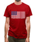 Usa Barcode Style Flag Mens T-Shirt