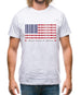 Usa Barcode Style Flag Mens T-Shirt