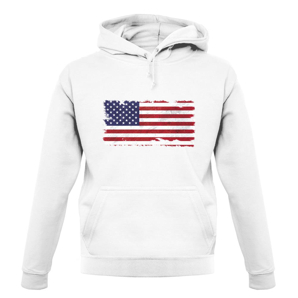 Us Grunge Style Flag unisex hoodie