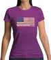 Us Grunge Style Flag Womens T-Shirt