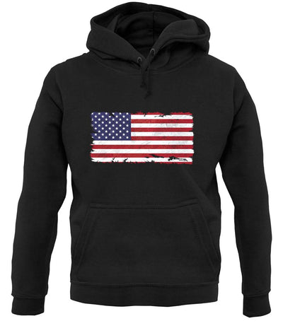 Us Grunge Style Flag unisex hoodie