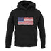 Us Grunge Style Flag unisex hoodie