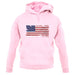 Us Grunge Style Flag unisex hoodie