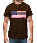 Us Grunge Style Flag Mens T-Shirt