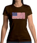 Us Grunge Style Flag Womens T-Shirt