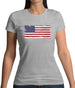 Us Grunge Style Flag Womens T-Shirt