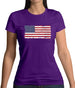 Us Grunge Style Flag Womens T-Shirt