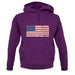 Us Grunge Style Flag unisex hoodie