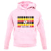 Uganda Barcode Style Flag unisex hoodie