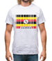 Uganda Barcode Style Flag Mens T-Shirt