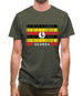 Uganda Barcode Style Flag Mens T-Shirt