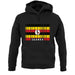 Uganda Barcode Style Flag unisex hoodie