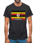 Uganda Barcode Style Flag Mens T-Shirt