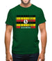 Uganda Barcode Style Flag Mens T-Shirt