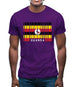 Uganda Barcode Style Flag Mens T-Shirt