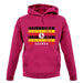 Uganda Barcode Style Flag unisex hoodie