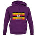 Uganda Barcode Style Flag unisex hoodie