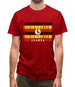 Uganda Barcode Style Flag Mens T-Shirt