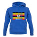 Uganda Barcode Style Flag unisex hoodie