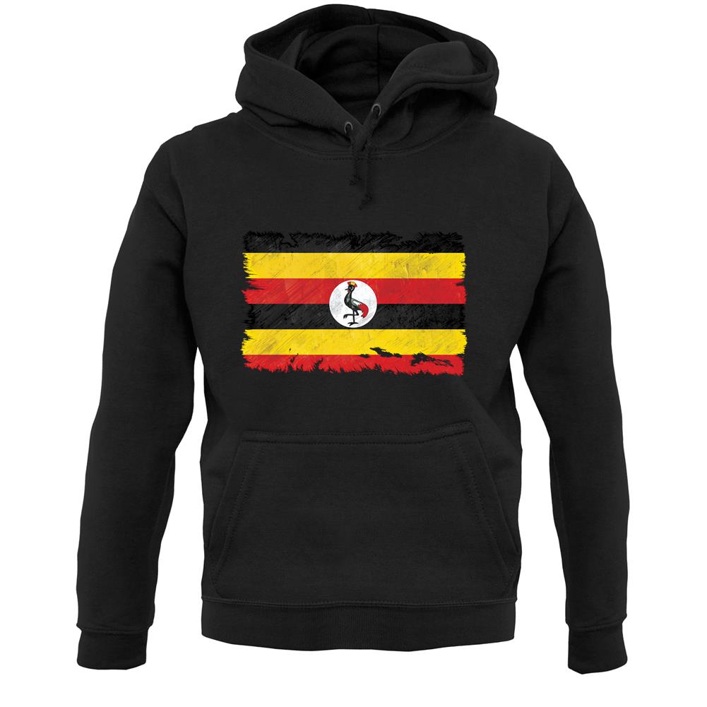 Uganda Grunge Style Flag Unisex Hoodie