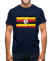 Uganda Grunge Style Flag Mens T-Shirt