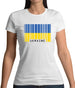 Ukraine Barcode Style Flag Womens T-Shirt