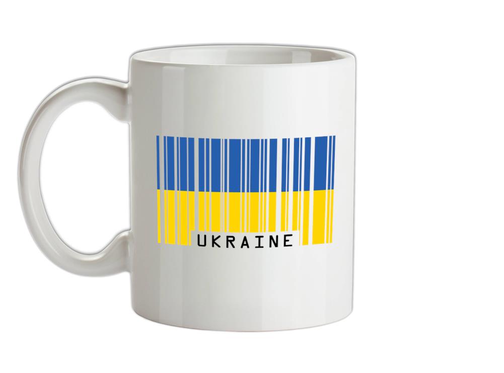 Ukraine Barcode Style Flag Ceramic Mug