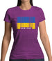 Ukraine Barcode Style Flag Womens T-Shirt