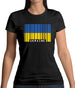 Ukraine Barcode Style Flag Womens T-Shirt