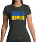 Ukraine Barcode Style Flag Womens T-Shirt