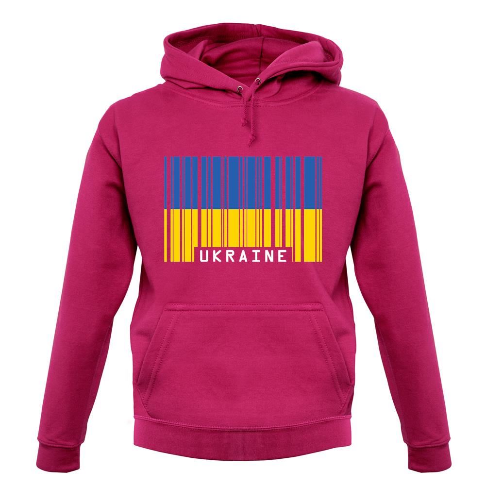 Ukraine Barcode Style Flag unisex hoodie