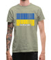 Ukraine Barcode Style Flag Mens T-Shirt