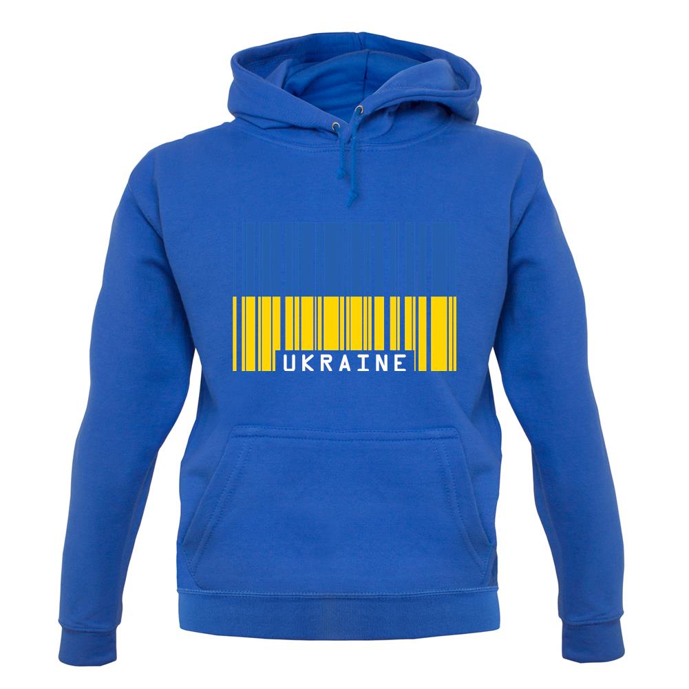 Ukraine Barcode Style Flag unisex hoodie