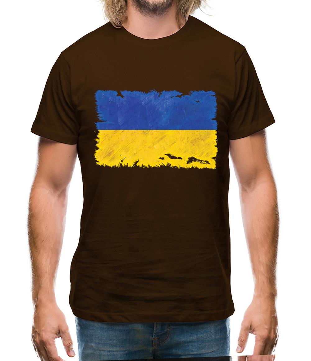 Ukraine Grunge Style Flag Mens T-Shirt