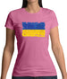 Ukraine Grunge Style Flag Womens T-Shirt